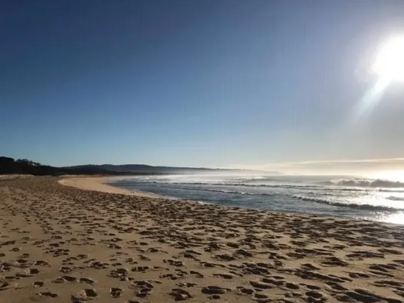 Beach at sunrise on the Wharf to Wharf route