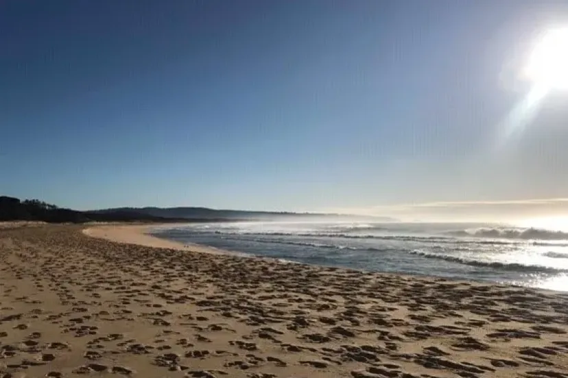 Beach at sunrise on the Wharf to Wharf route