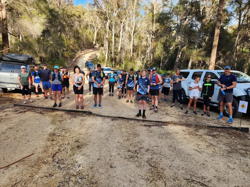 Runners at the start of a Sapphire Coast Runners event