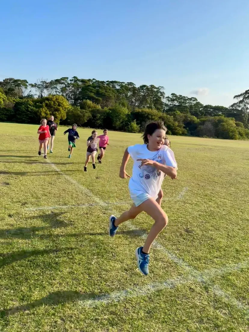 Junior Run Club session on the oval