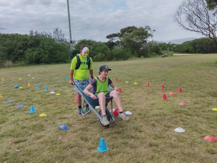 Junior Run Club session on the oval