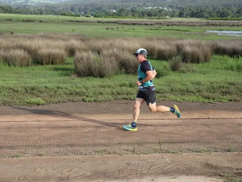 Sapphire Coast Runners member on a bush trail