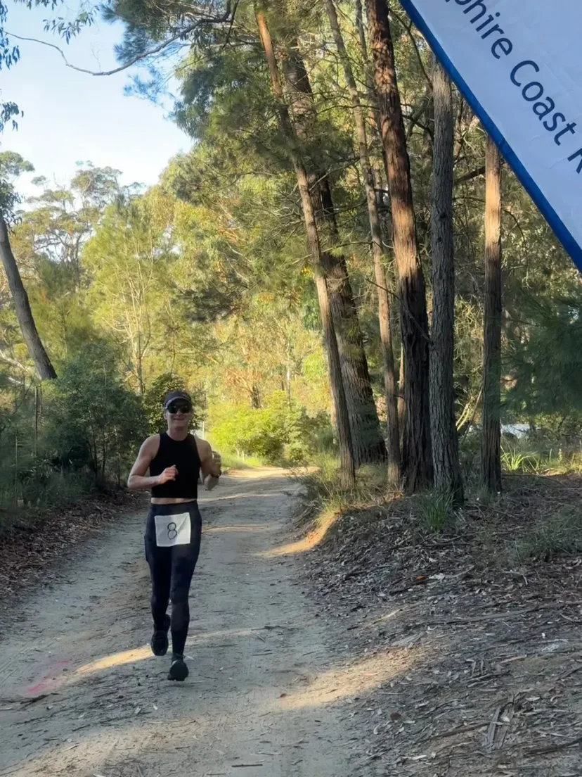 Sapphire Coast Runners member on a bush trail