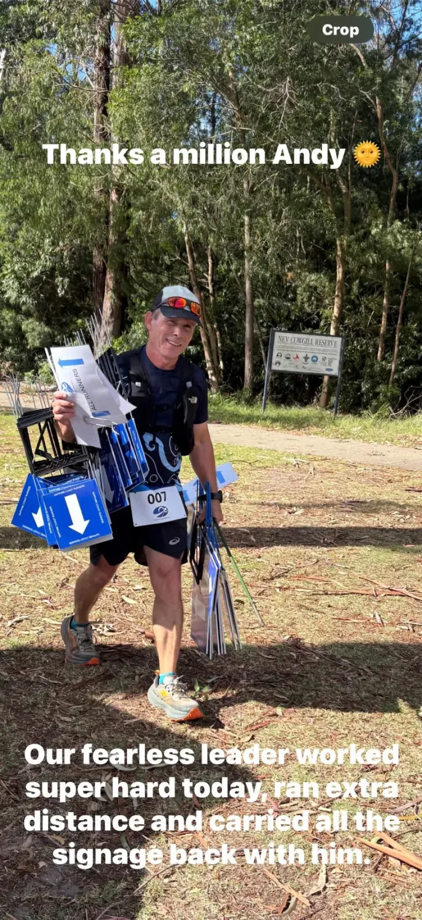 Sapphire Coast Runners member on a bush trail