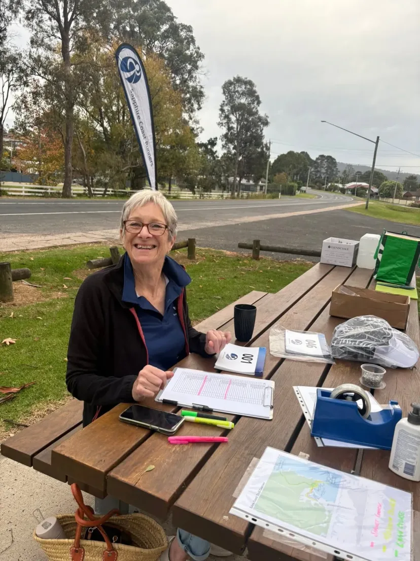 Registration desk at a Sapphire Coast Runners event