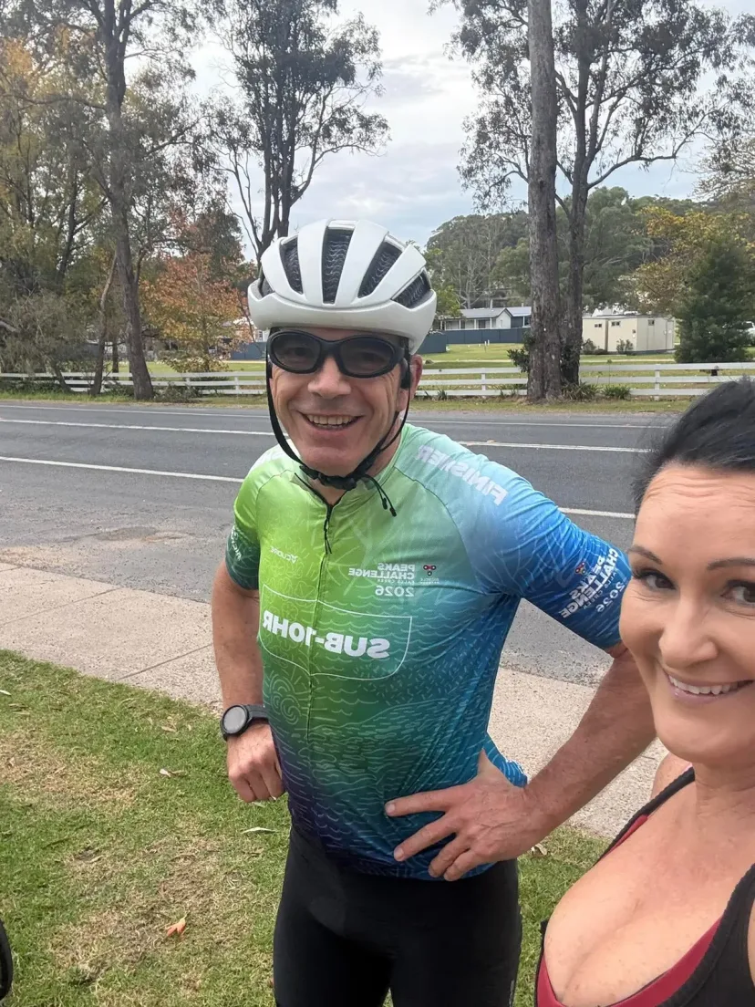 Club member out on a bike ride