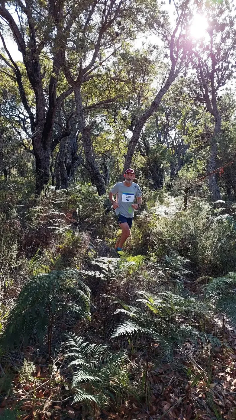 Sapphire Coast Runners member on a bush trail