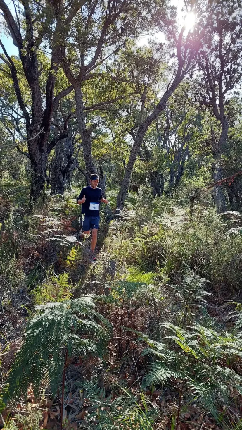 Sapphire Coast Runners member on a bush trail