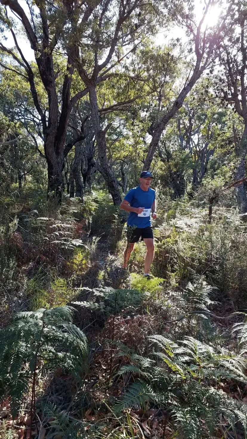 Sapphire Coast Runners member on a bush trail