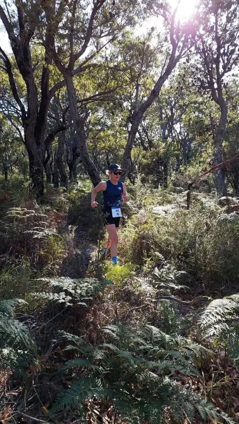 Sapphire Coast Runners member on a bush trail