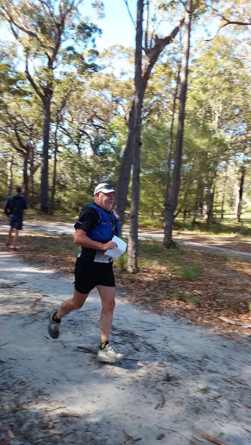 Sapphire Coast Runners member on a bush trail
