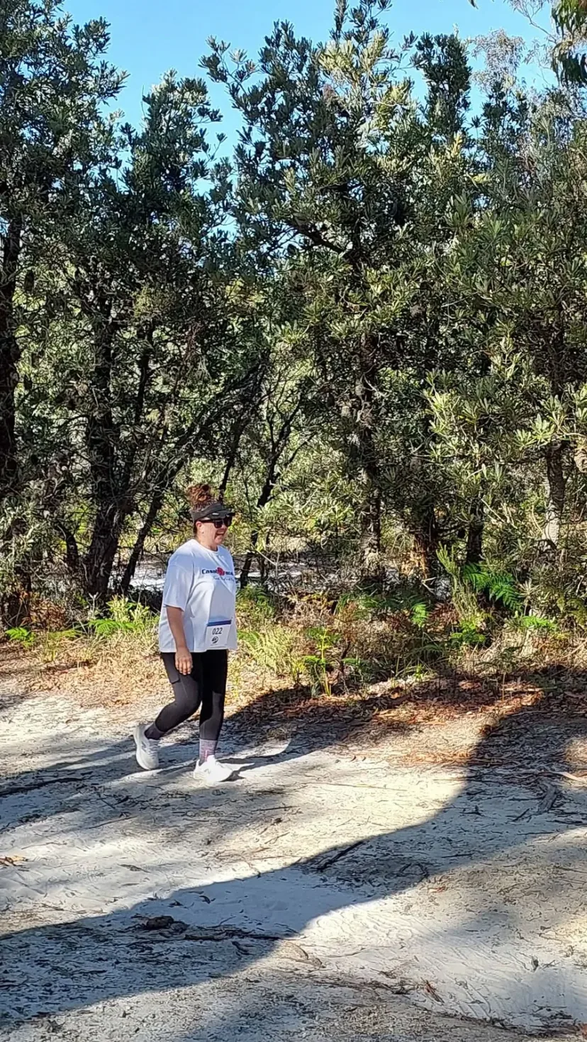 Sapphire Coast Runners member on a bush trail