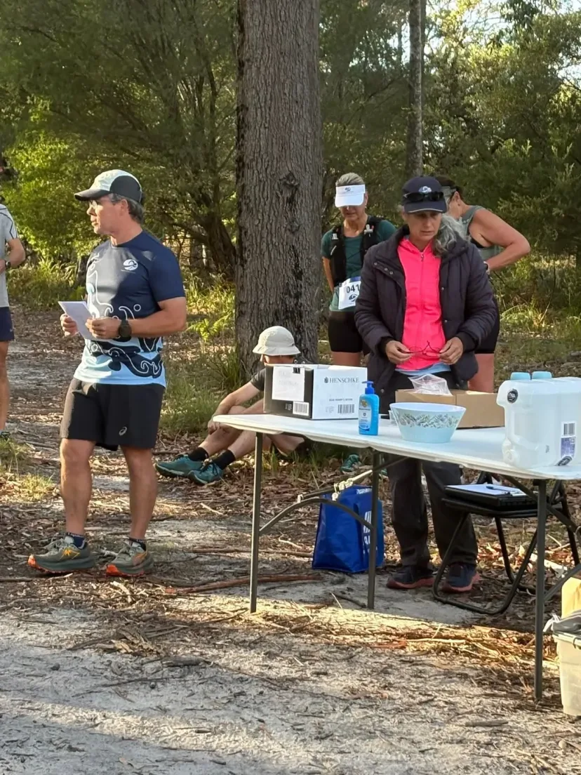 Registration desk at a Sapphire Coast Runners event
