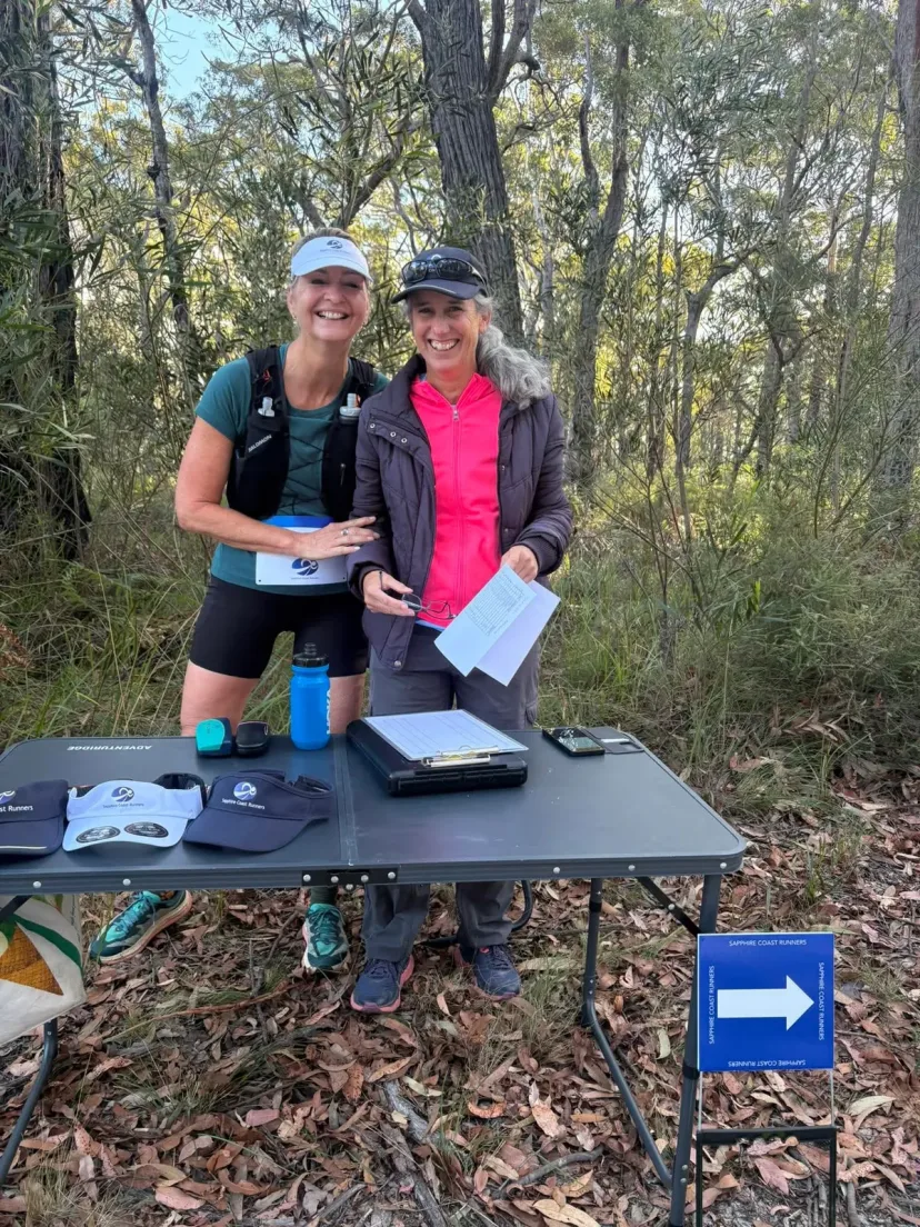 Registration desk at a Sapphire Coast Runners event