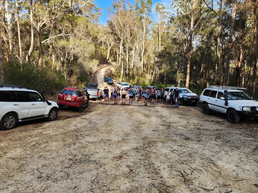 Runners at the start of a Sapphire Coast Runners event