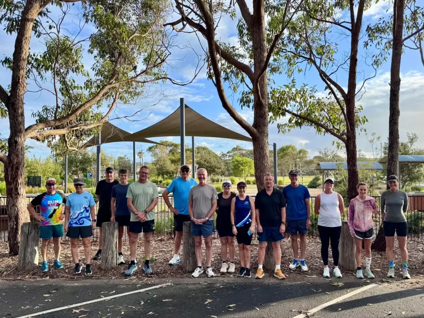 Runners at the start of a Sapphire Coast Runners event