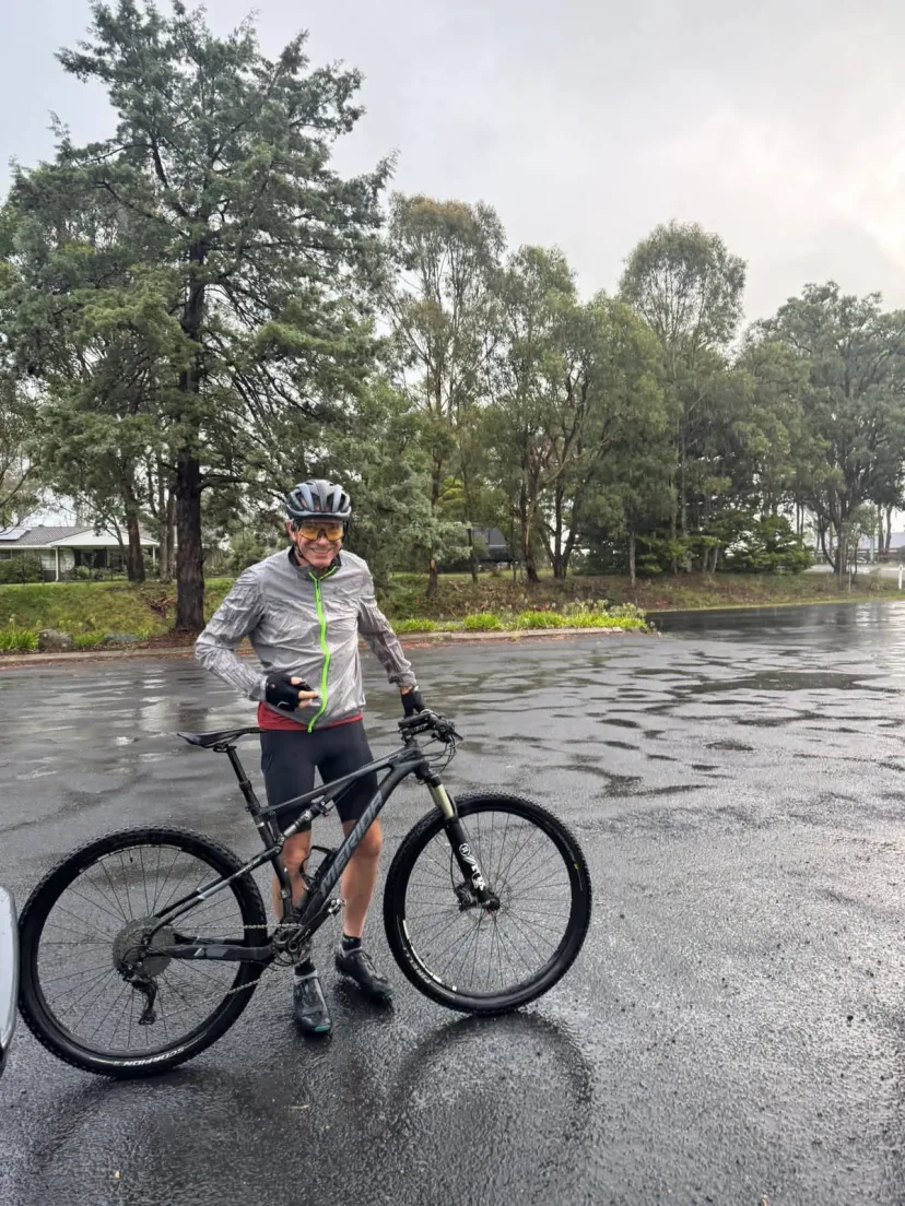 Club member out on a bike ride