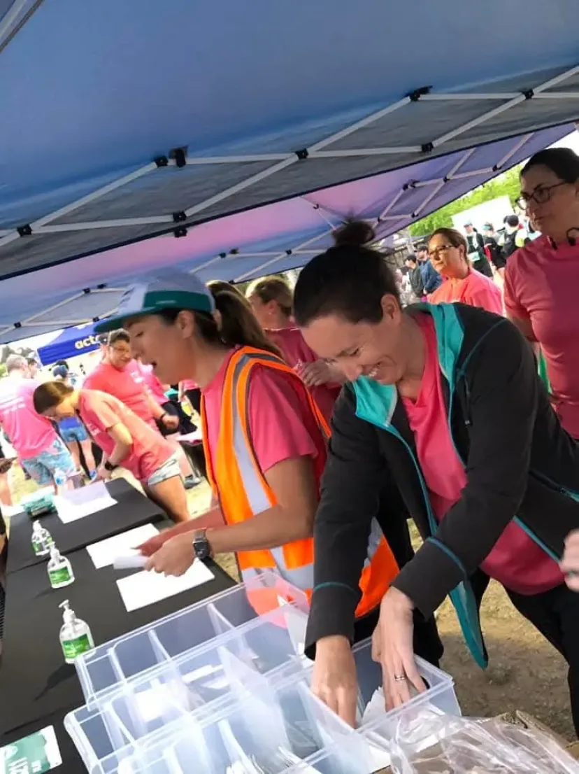 Registration desk at a Sapphire Coast Runners event