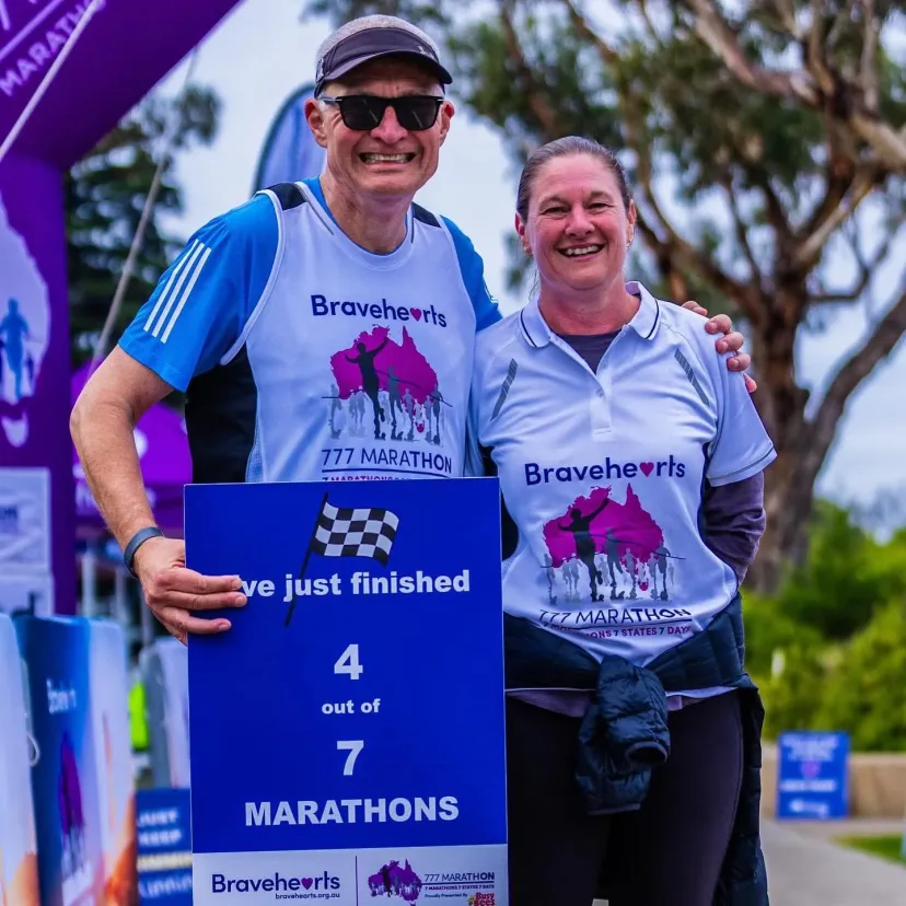 Club member on the Bravehearts 777 marathon challenge