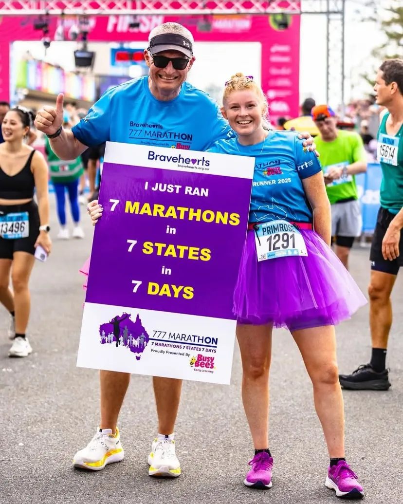 Club member on the Bravehearts 777 marathon challenge