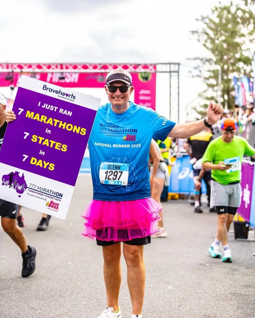 Club member on the Bravehearts 777 marathon challenge