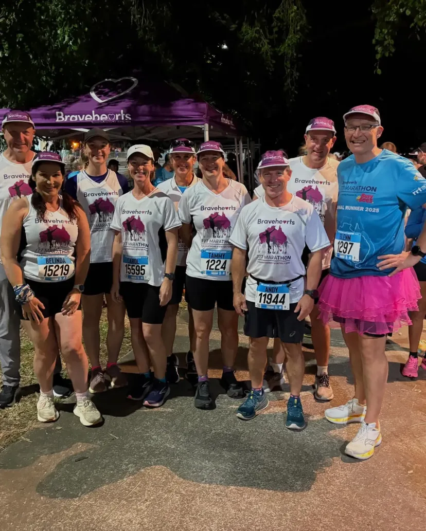 Sapphire Coast Runners members at a Bravehearts 777 marathon event