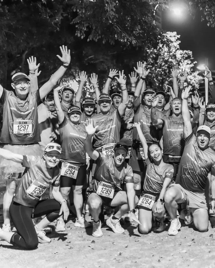 Sapphire Coast Runners members at a Bravehearts 777 marathon event