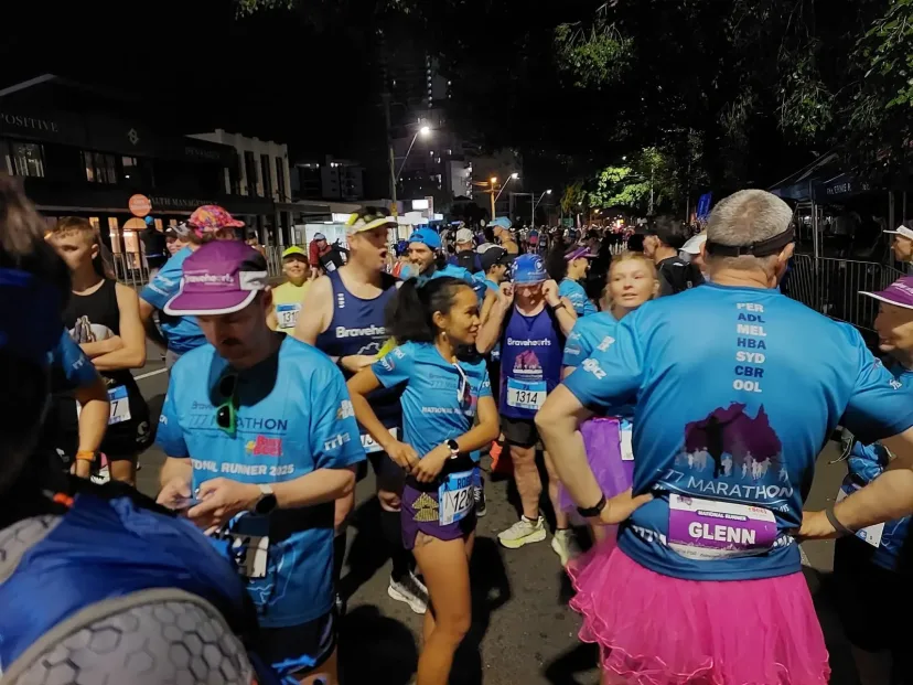 Sapphire Coast Runners members at a Bravehearts 777 marathon event