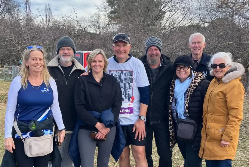 Sapphire Coast Runners members at a Bravehearts 777 marathon event
