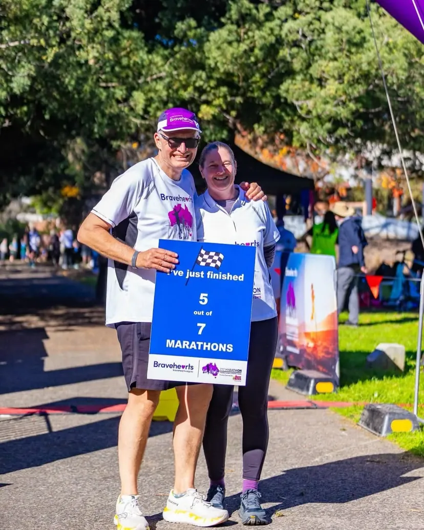 Club member on the Bravehearts 777 marathon challenge