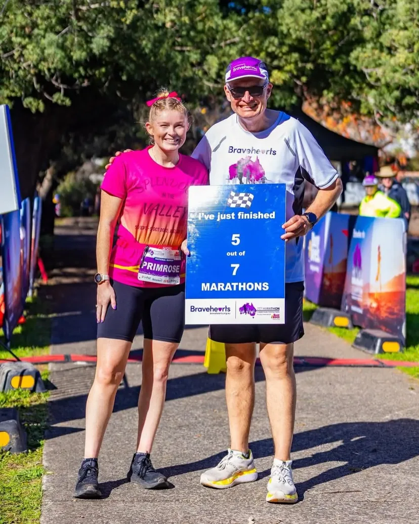 Club member on the Bravehearts 777 marathon challenge