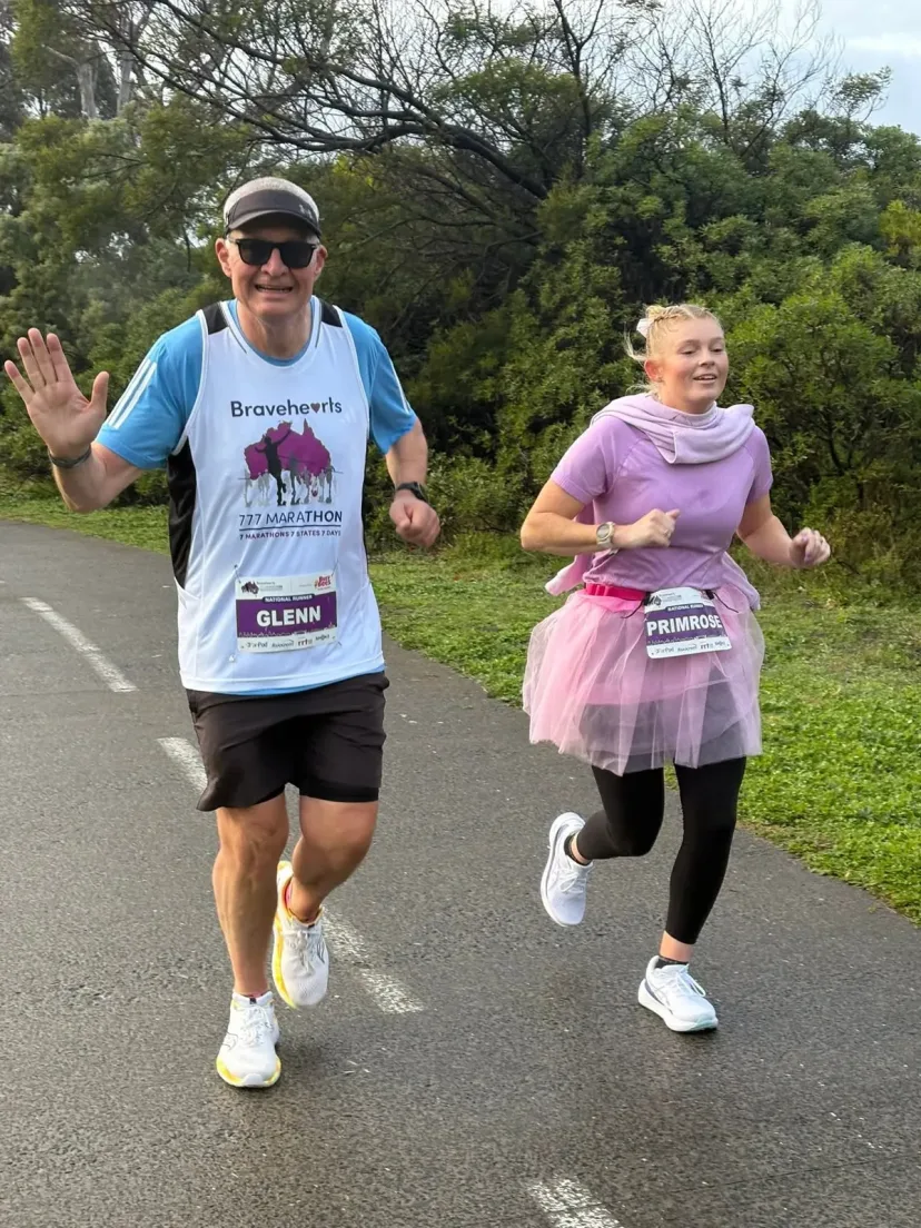 Club member on the Bravehearts 777 marathon challenge